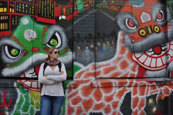 Visitando a bela e movimentada Chinatown de San Francisco, na Califórnia, nos Estados Unidos